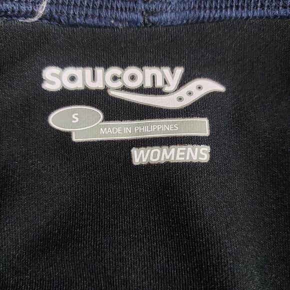 Saucony Black/Orange Capri Leggings S Bicycle Shorts Bikercore Activewear Cycle - Picture 7 of 8